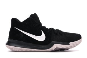 Nike Kyrie 3 Black Suede Black/White-Silt Red (852395-010)