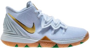 Nike  Kyrie 5 Irish (GS) White/Metallic Gold-Pure Platinum (AQ2456-170)