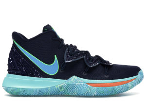 Nike  Kyrie 5 UFO Obsidian/Light Current Blue-Scream Green (AO2918-400/AO2919-400)