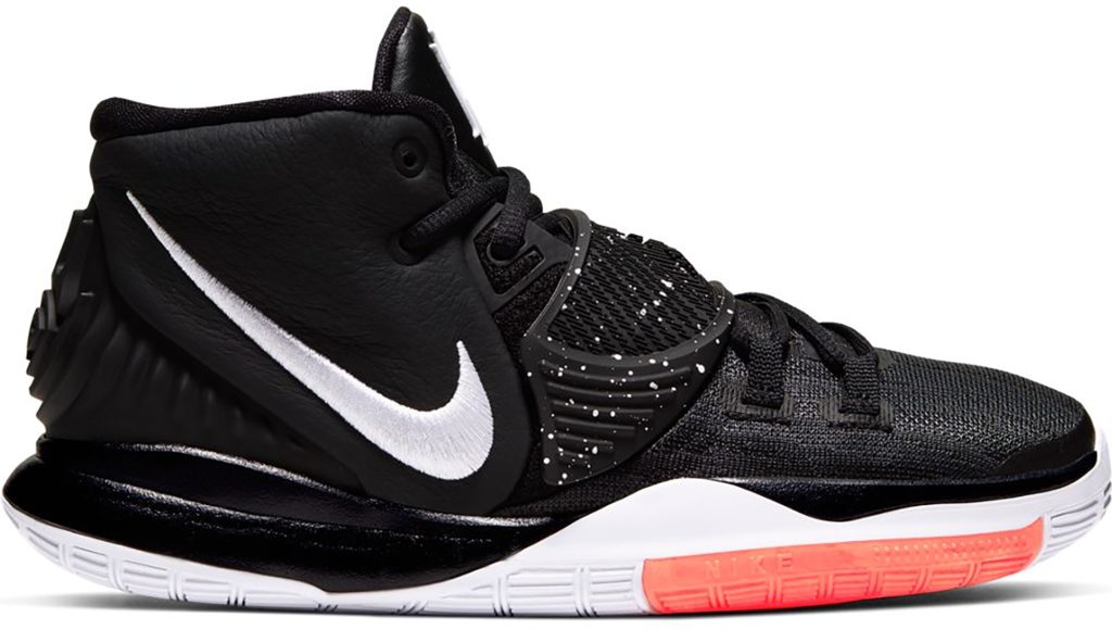 Nike Kyrie 6 Jet Black White (GS) Black/White-Bright Crimson (BQ5599-001)