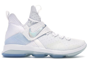 Nike  LeBron 14 Time to Shine White/Metallic Silver-Ice Blue (860631-900)