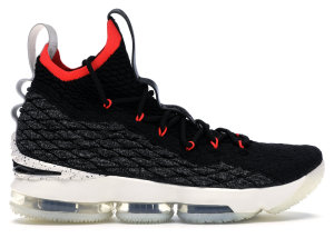 Nike LeBron 15 Black Bright Crimson Black/Black-Sail-Bright Crimson (AQ2363-002)
