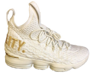 Nike  LeBron 15 Equality (White) White/White-Metallic Gold-White (897648 101)