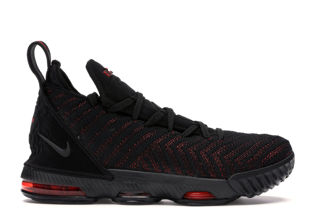 Nike LeBron 16 Fresh Bred (GS) Black/Black-University Red (AQ2465-002)
