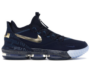 Nike  LeBron 16 Low Agimat Obsidian/Metallic Gold-Blue Force (CJ9919-400)