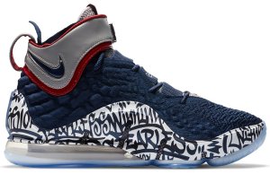 Nike LeBron 17 Graffiti Remix Midnight Navy/Varsity Crimson-White (CT6052-400/CT6047-400)