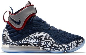 Nike  LeBron 17 Graffiti Remix Midnight Navy/Varsity Crimson-White (CT6052-400/CT6047-400)