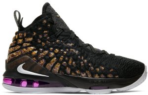 Nike LeBron 17 Lakers (GS) Black/White-Eggplant-Amarillo (BQ5594-004)