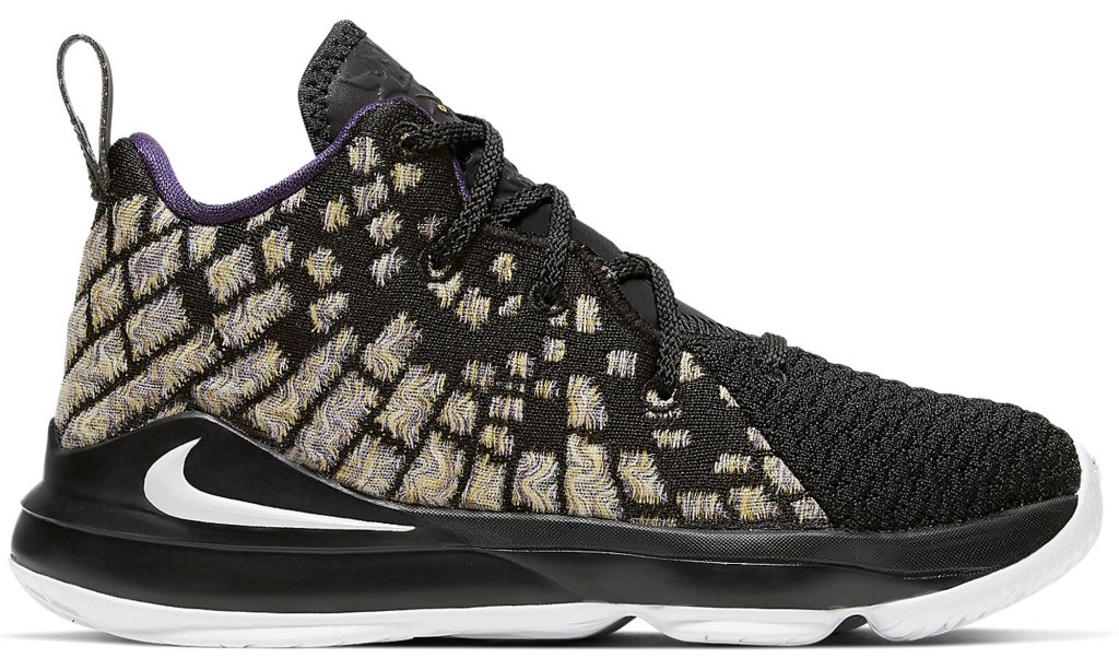 Nike LeBron 17 Lakers (PS) Black/White-Eggplant-Amarillo (BQ5595-004)