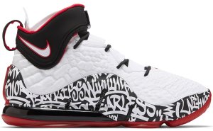 Nike  LeBron 17 Graffiti White/University Red-Black (CT6047-100/CT6052-100)