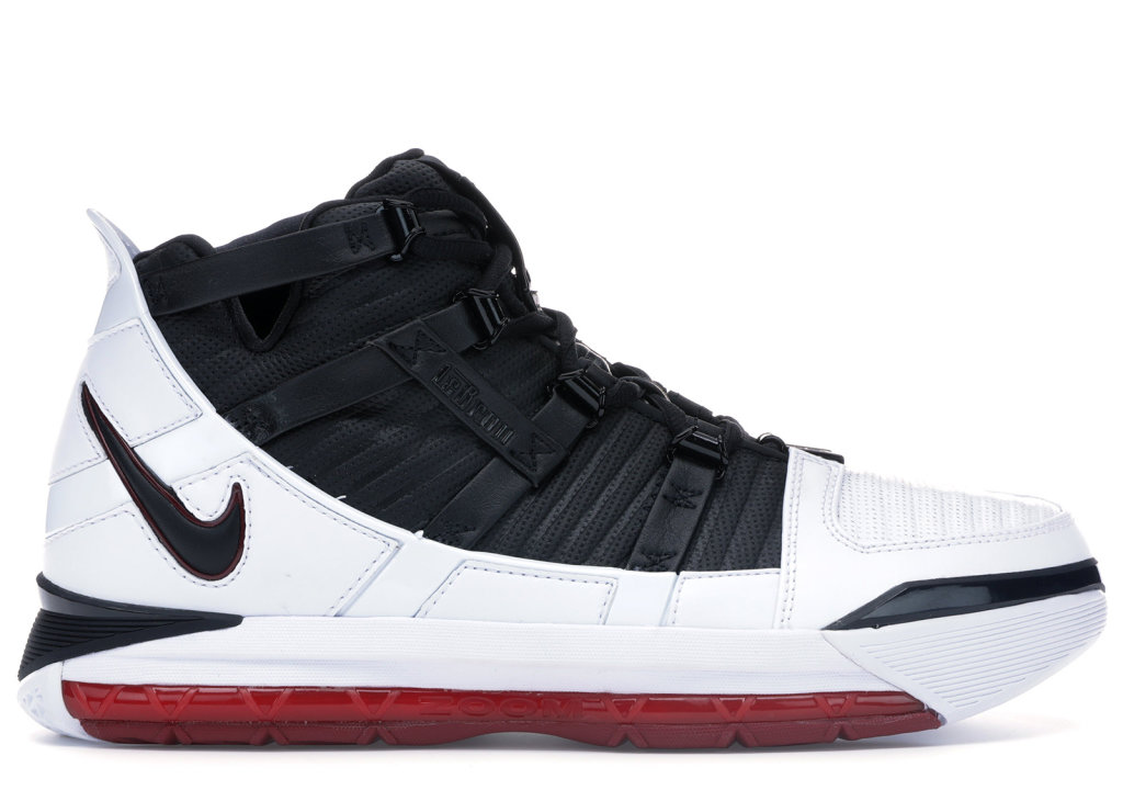 Nike LeBron 3 Home (2019) White/Black-Varsity Crimson (AO2434-101)