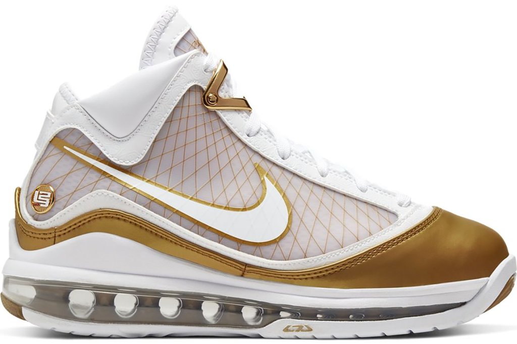 Nike LeBron 7 China Moon 2020 (GS) White/Metallic Gold-White (CK0719-100)