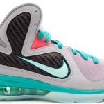 Nike LeBron 9 South Beach (GS) Wolf Grey/Mnt Cndy-Nw Grn-Pnk Fl (472664-006)