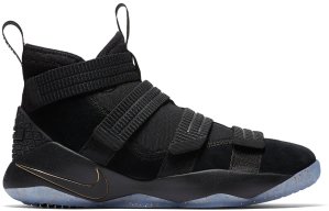Nike  LeBron Zoom Soldier 11 Black Gold Black/Metallic Gold-White (897646-002)