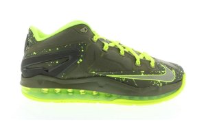 Nike LeBron 11 Low Dunkman Medium Khaki/Volt-Olive (642849-200)