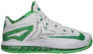 Nike  LeBron 11 Low Easter White/Green Metallic (642849-100)