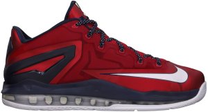 Nike  LeBron 11 Low Independence Day University Red/White-Obsidian (642849-614)