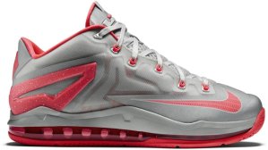 Nike  LeBron 11 Low Laser Crimson Light Base Grey/Laser Crimson-Base Grey (642849-001)
