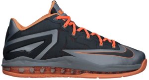 Nike  LeBron 11 Low Magnet Grey Light Magnet Grey/Bright Mango-Magnet Grey (642849-002)
