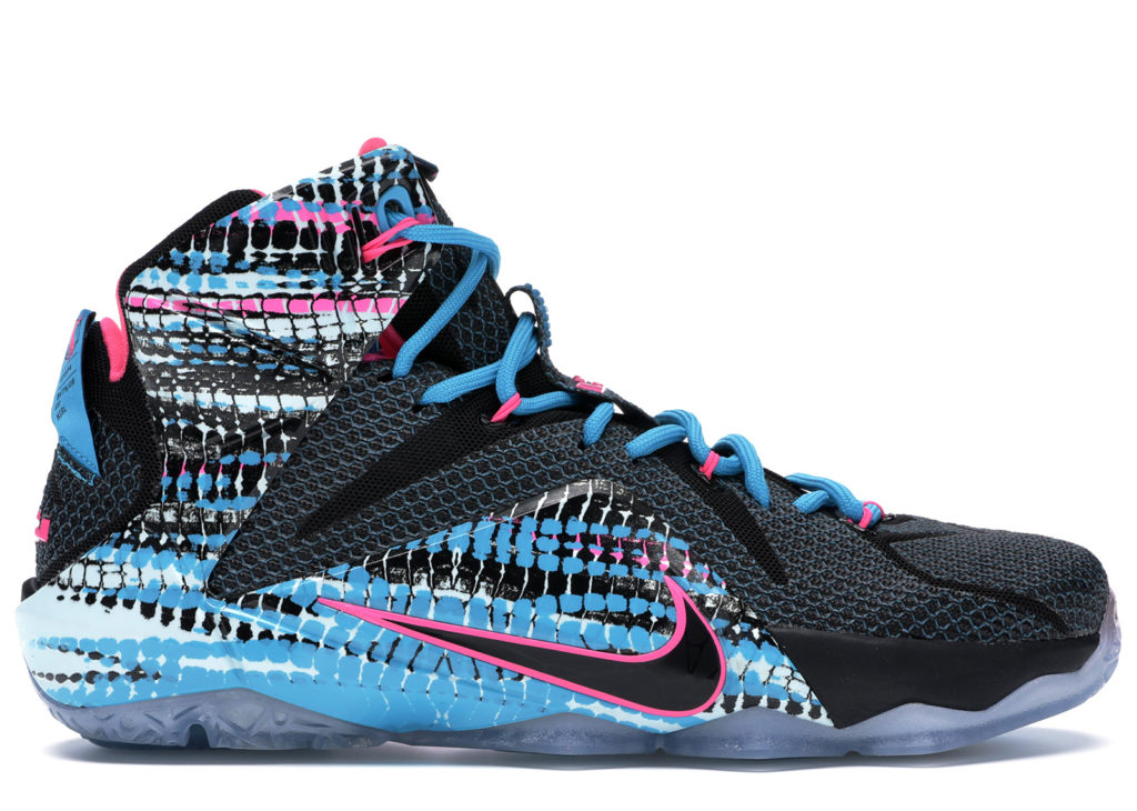 Nike LeBron 12 23 Chromosomes Black/Pink Power-Blue Lagoon (684593-006)