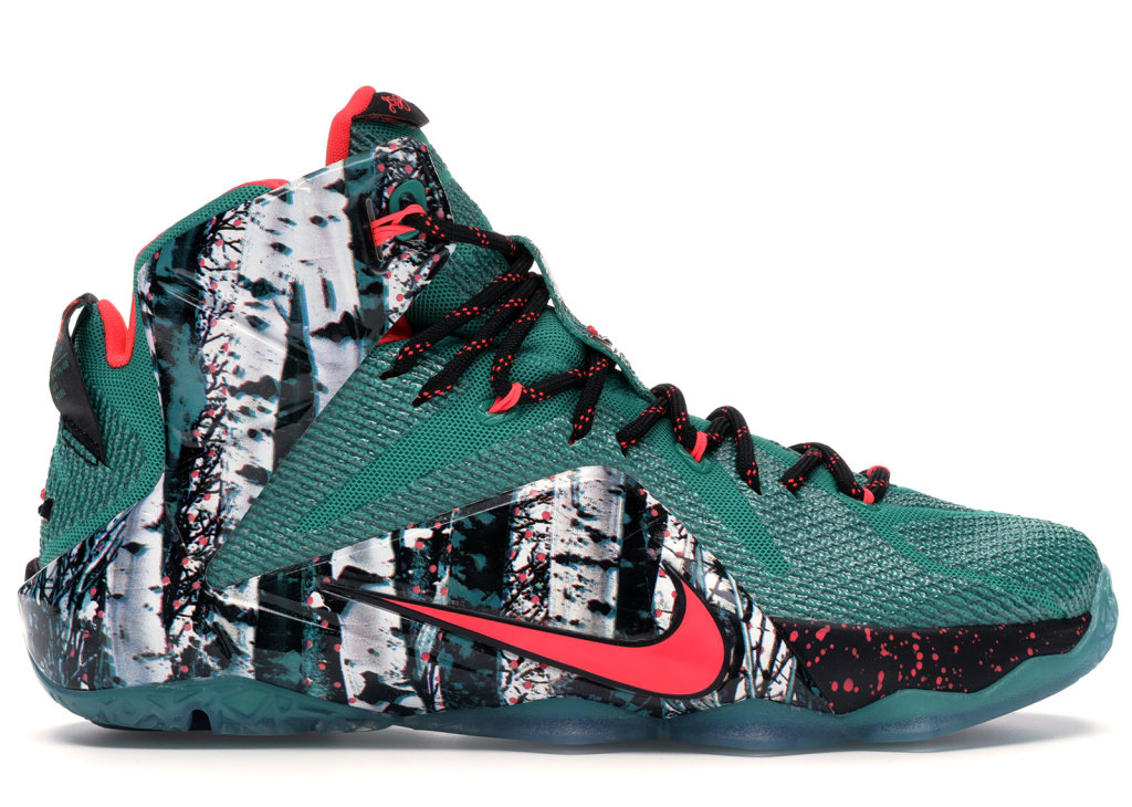 Nike LeBron 12 Akron Birch Emerald Green/Hyper Punch-Dark Emerald (707558-363)
