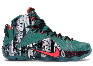Nike  LeBron 12 Akron Birch Emerald Green/Hyper Punch-Dark Emerald (707558-363)