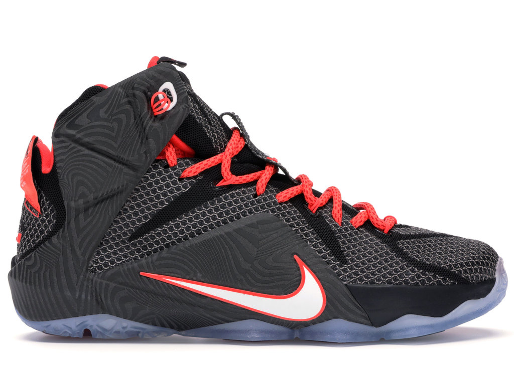 Nike LeBron 12 Court Vision Black/White-Bright Crimson (684593-016)