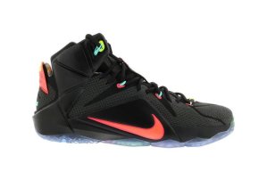 Nike  LeBron 12 Data Black/Bright Mango-Hyper Punch-Volt (684593-068)