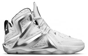 Nike  LeBron 12 Elite SP Pigalle White/Metallic Silver-Black (806951-100)