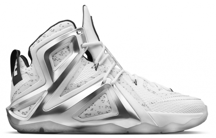 Nike LeBron 12 Elite SP Pigalle White/Metallic Silver-Black (806951-100)
