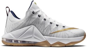 Nike  LeBron 12 Low USA White/Midnight Navy/University Red-Metallic Gold (724557-174)