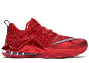 Nike  LeBron 12 Low University Red University Red/Reflective Silver-Gym Red-Black (724557-616)