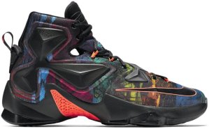 Nike LeBron 13 Akronite Black/Black-Hyper Orange-Blue Lagoon (807219-008)