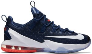 Nike LeBron 13 Low USA Coastal Blue/Bright Crimson-White (831925-416)