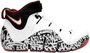 Nike  LeBron 4 Graffiti NYC White/Black/Varsity Red (BAM284-M43-C1)