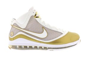 Nike  LeBron 7 China Moon (2009) White/White/Metallic Gold (375664-113)