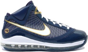 Nike  LeBron 7 University of Akron Midnight Navy/White-Metallic Gold (375664-400)