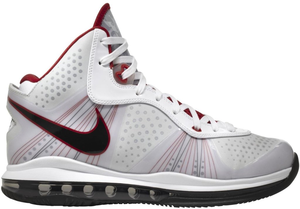 Nike LeBron 8 Home White/black-Sport Red (429676-100)