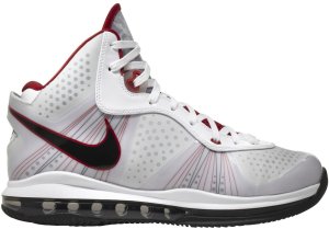 Nike  LeBron 8 Home White/black-Sport Red (429676-100)