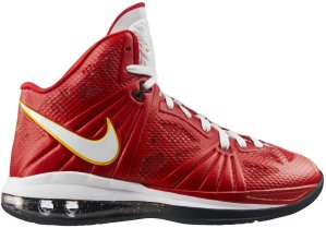 Nike  LeBron 8 PS NBA Finals Sport Red/White-Del Sol-Black (441946-601)