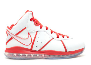 Nike  LeBron 8 Un-China White/White-Sport Red-Metallic Gold (417098-103)