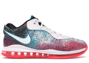 Nike  LeBron 8 V/2 Low Miami Nights White/Solar Red-Glass Blue (456849-101)