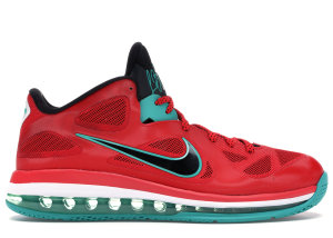 Nike  LeBron 9 Low Liverpool Action Red/Black-White-New Green (510811-601)