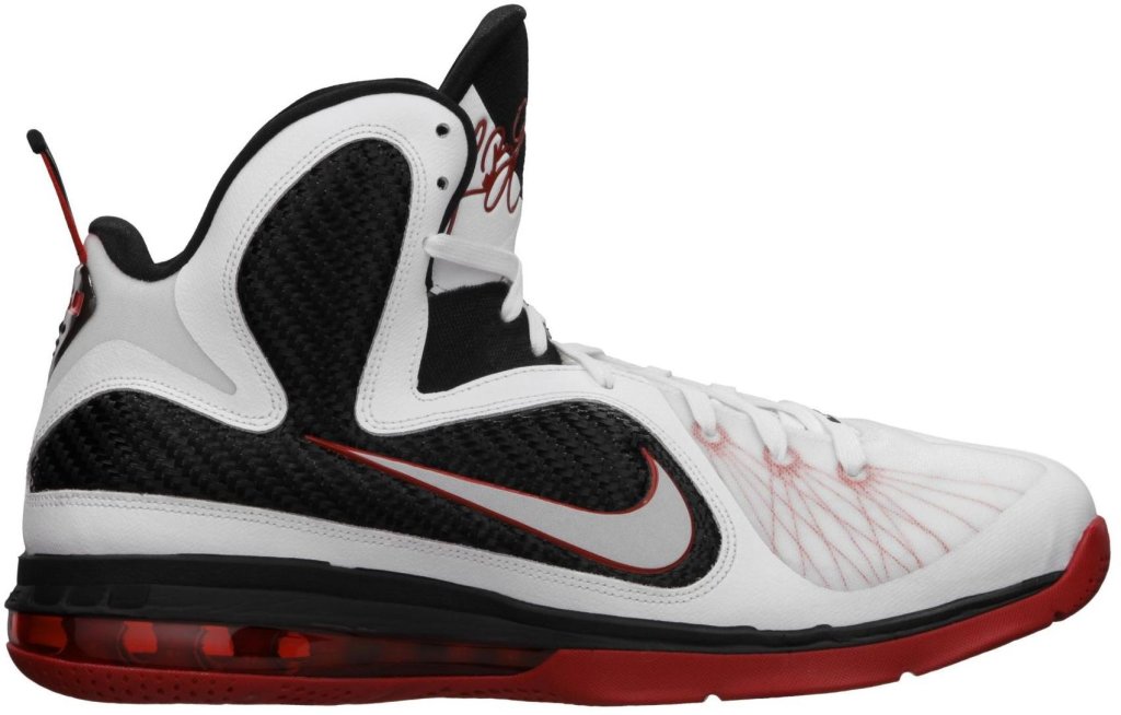 Nike LeBron 9 Miami Heat Home White/White-Black-Sport Red (469764-100)