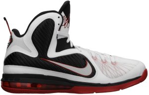 Nike LeBron 9 Miami Heat Home White/White-Black-Sport Red (469764-100)