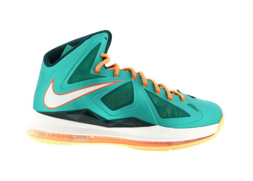Nike LeBron X Miami Dolphins Atomic Teal/Atomic Teal-Total Orange (541100-302)