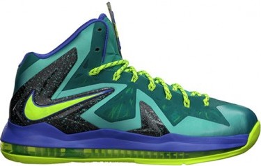 Nike LeBron X Elite Miami Dade Sport Turquoise/Volt-Violet Force (579827 300)