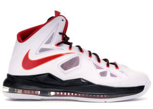 Nike  LeBron X Home White/University Red-Black-Total Crimson (541100-100)