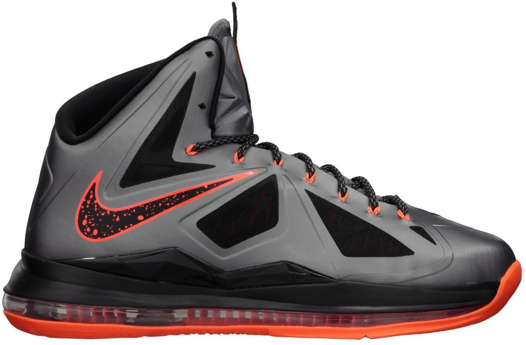 Nike LeBron X Lava Charcoal/Total Orange-Black (541100-002)