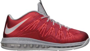Nike  LeBron X Low Ohio State University Red/Pure Platinum-Stadium Grey-Total Crimson (579765-600)